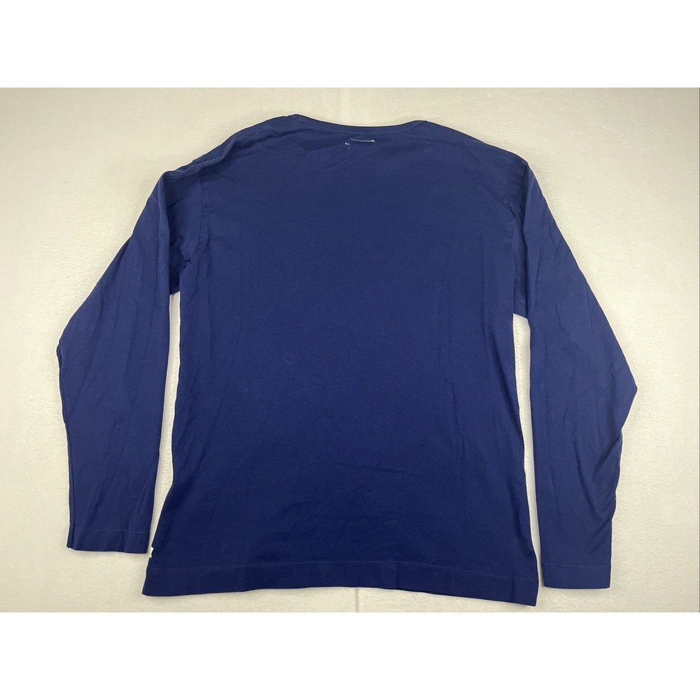 Knickerbocker NYC Long Sleeve T-Shirt Navy Basic Cotton Essential Mens L - Picture 2 of 7